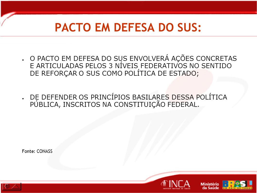 PACTO EM DEFESA DO SUS:
