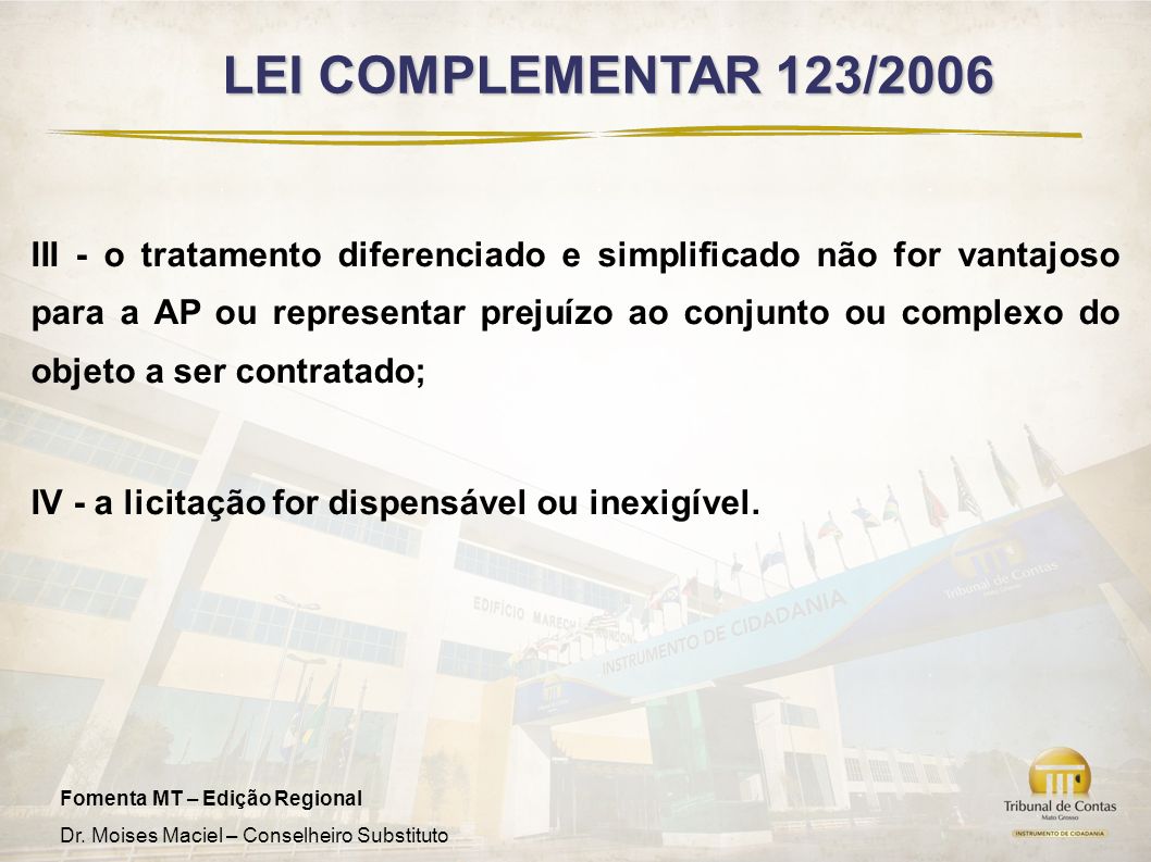 LEI COMPLEMENTAR 123/2006