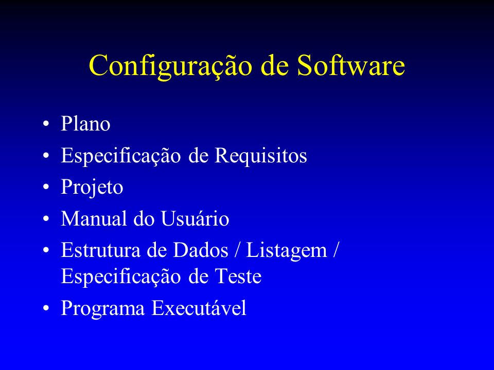 Configuração de Software