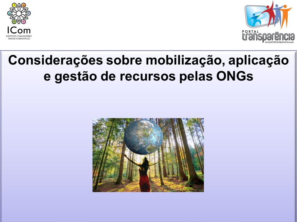 Considerações sobre mobilização, aplicação e gestão de recursos pelas ONGs