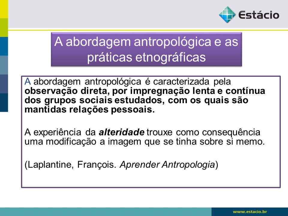 A abordagem antropológica e as práticas etnográficas