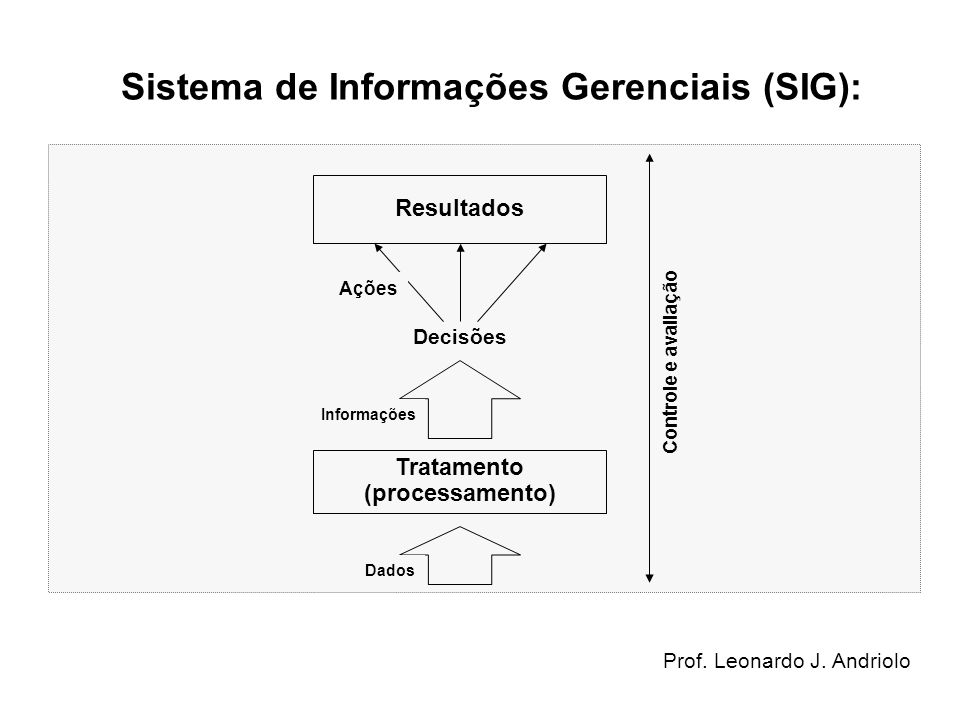Sistema de Informações Gerenciais (SIG):