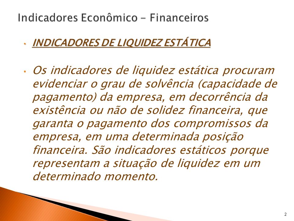 Indicadores Econômico - Financeiros