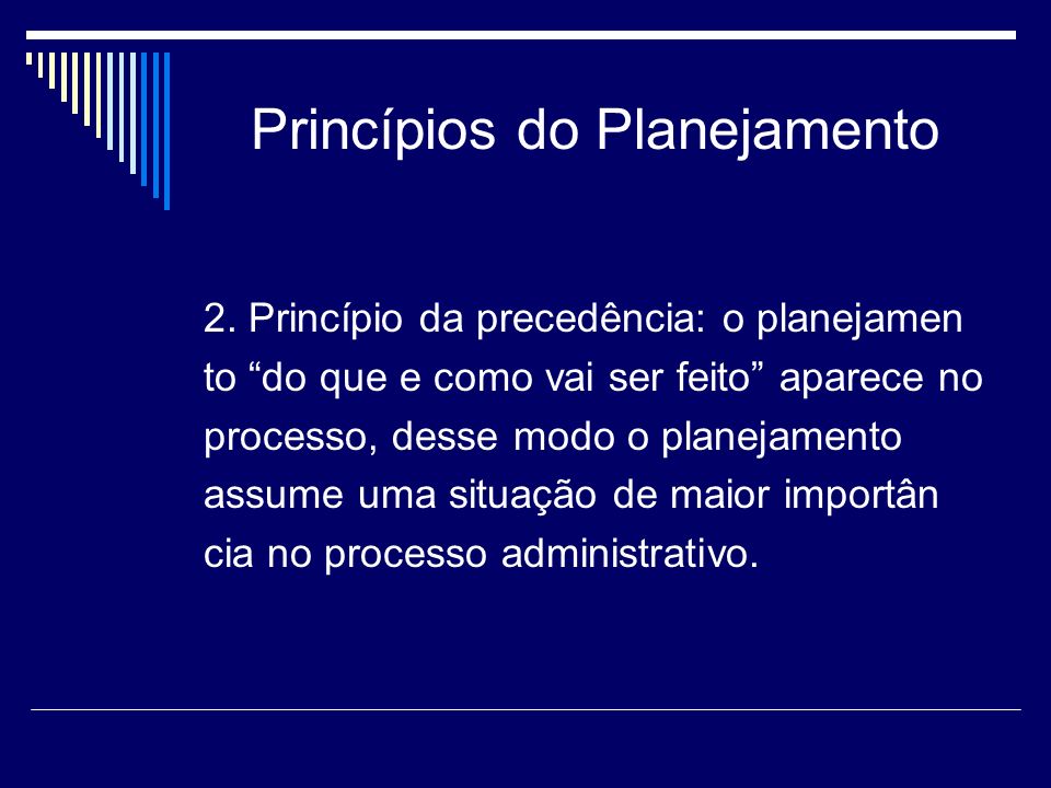 Princípios do Planejamento