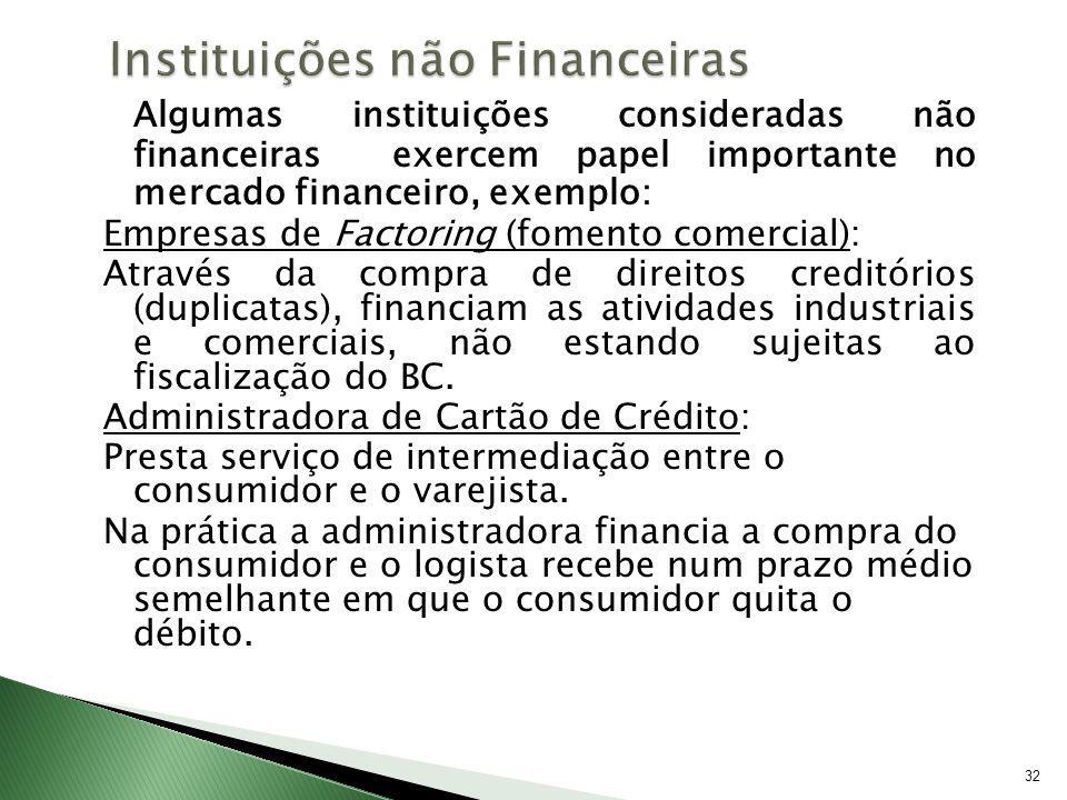 Instituições não Financeiras