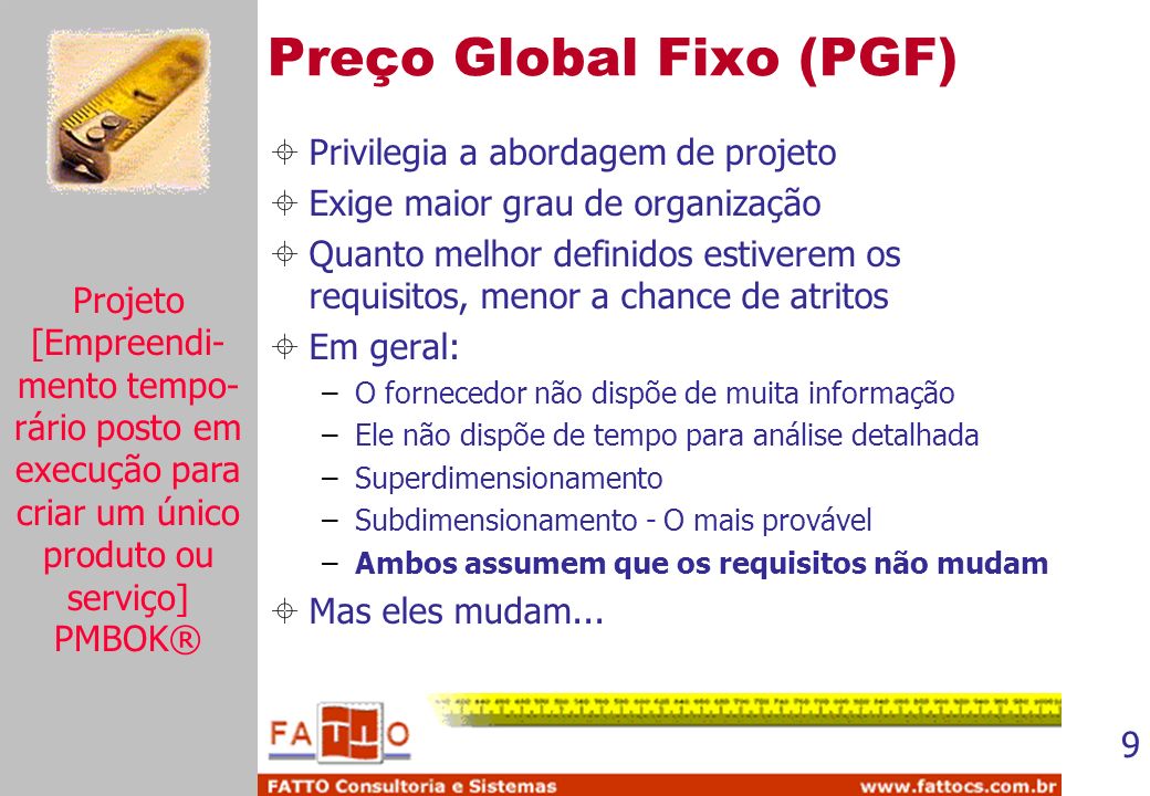 Preço Global Fixo (PGF)
