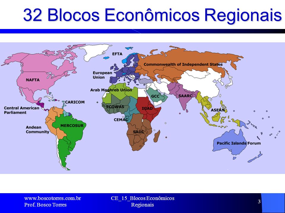 32 Blocos Econômicos Regionais
