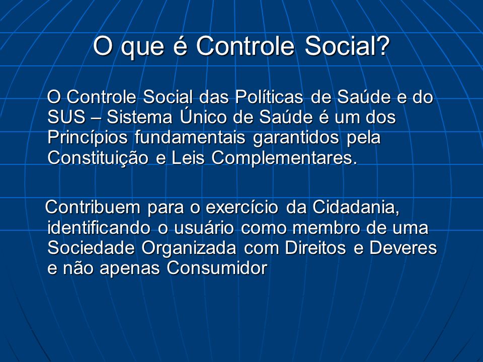 O que é Controle Social