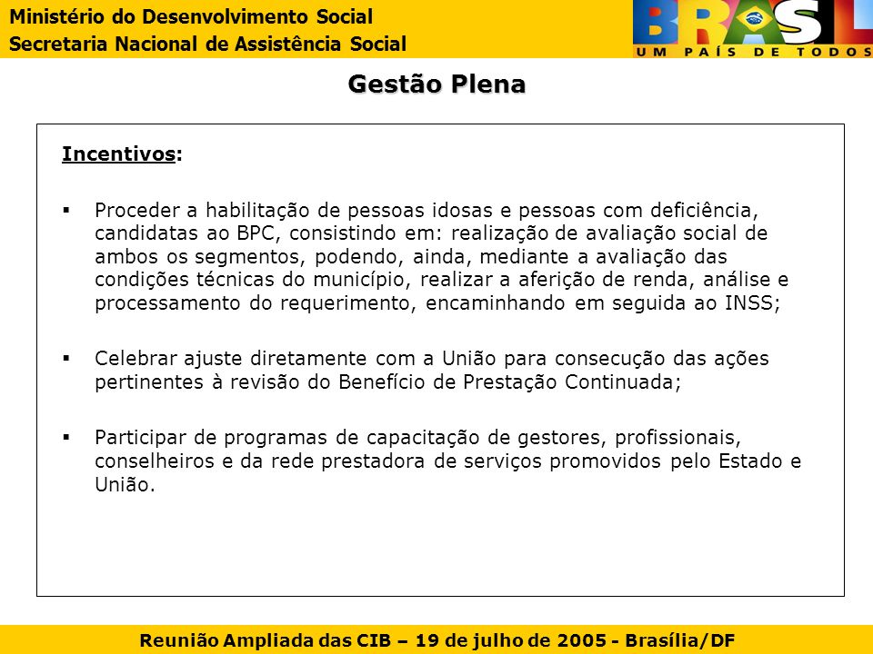 Reunião Ampliada das CIB – 19 de julho de Brasília/DF
