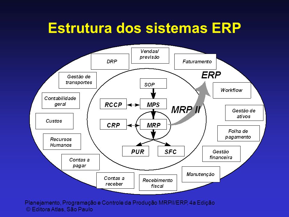 Estrutura dos sistemas ERP