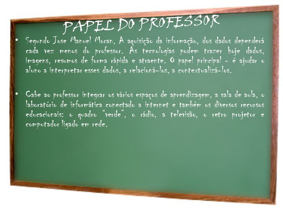 PAPEL DO PROFESSOR