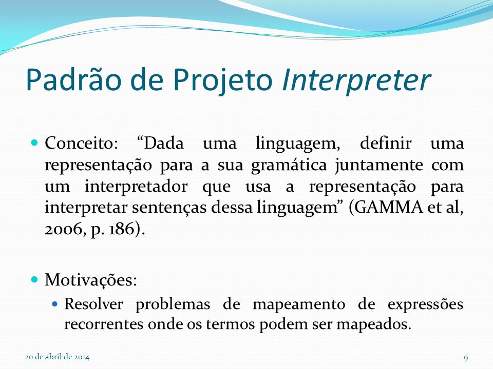 Padrão de Projeto Interpreter