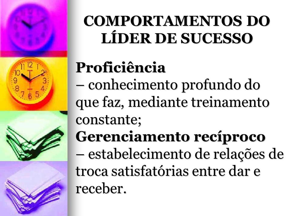 COMPORTAMENTOS DO LÍDER DE SUCESSO
