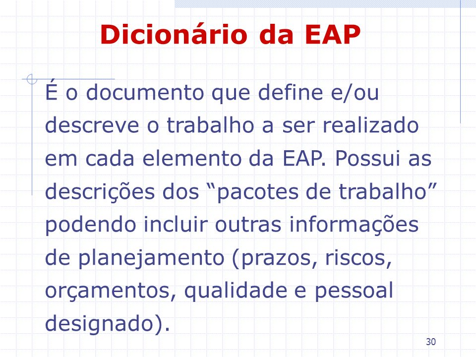 Dicionário da EAP