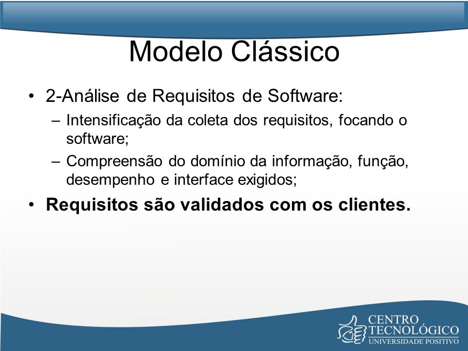 Modelo Clássico 2-Análise de Requisitos de Software: