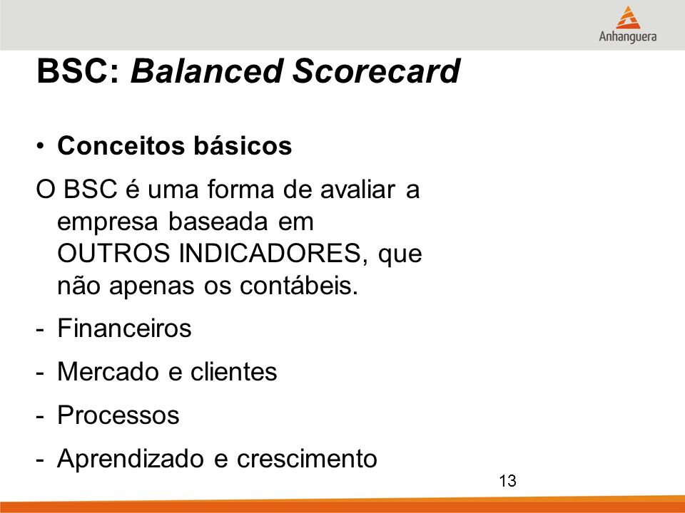 BSC: Balanced Scorecard