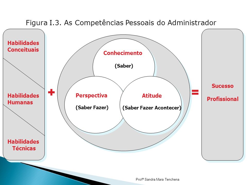 + = Figura I.3. As Competências Pessoais do Administrador Habilidades
