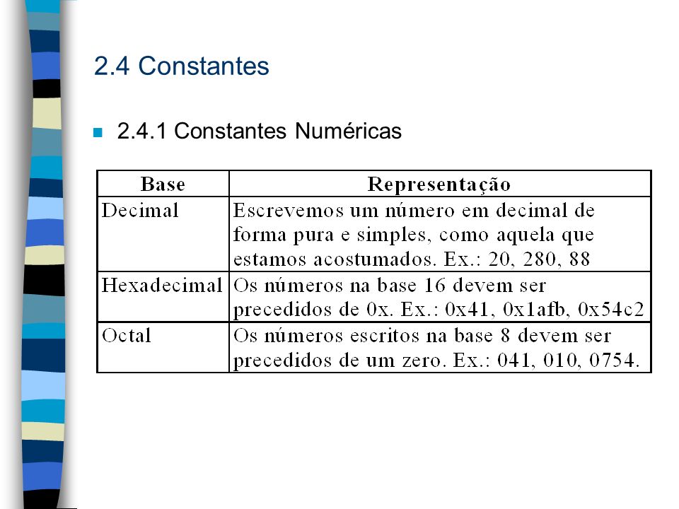 2.4 Constantes Constantes Numéricas