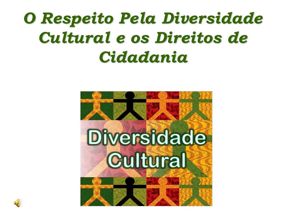 O Respeito Pela Diversidade Cultural e os Direitos de Cidadania