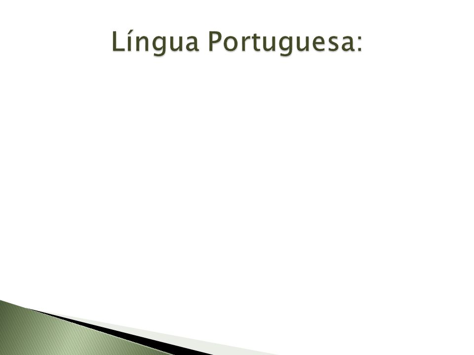 Língua Portuguesa: