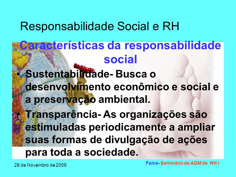 Características da responsabilidade social