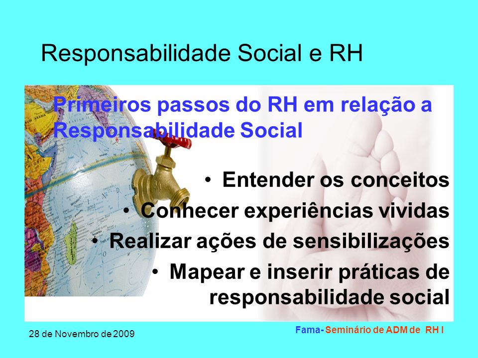 Primeiros passos do RH em relação a Responsabilidade Social