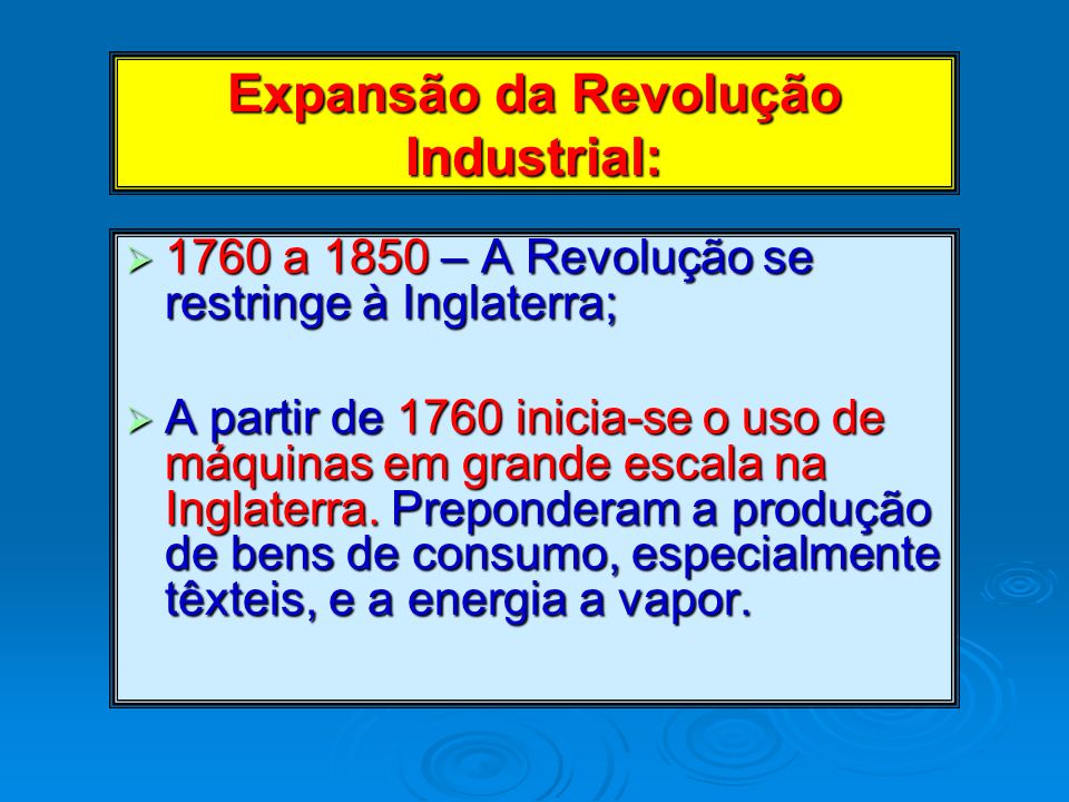Expansão da Revolução Industrial: