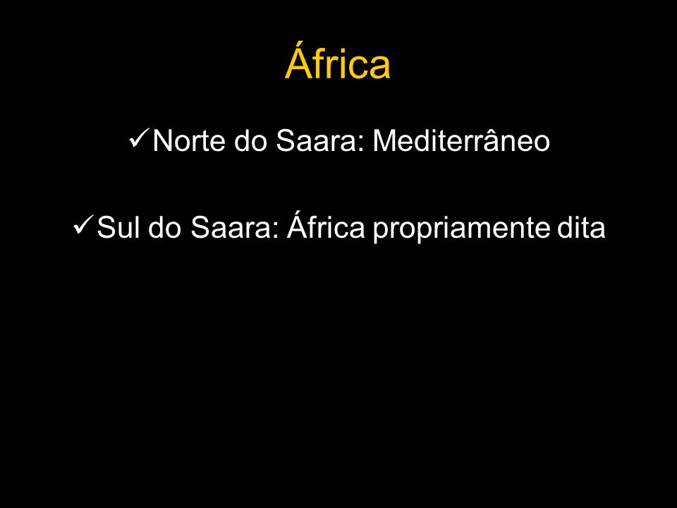 África Norte do Saara: Mediterrâneo