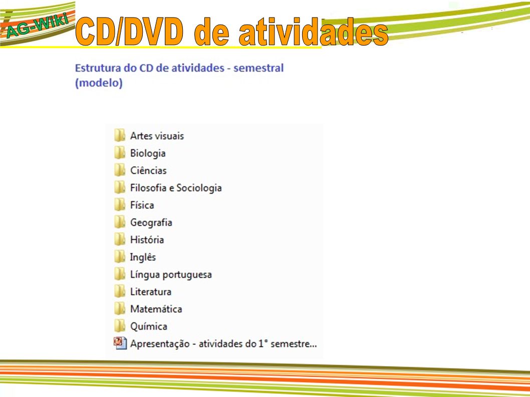 CD/DVD de atividades