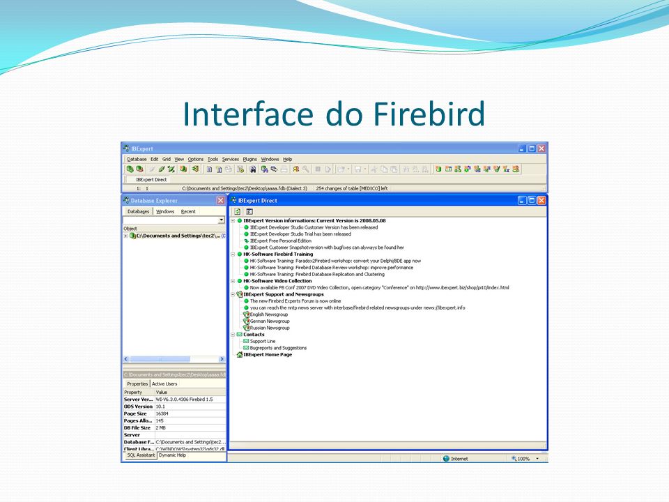 Interface do Firebird