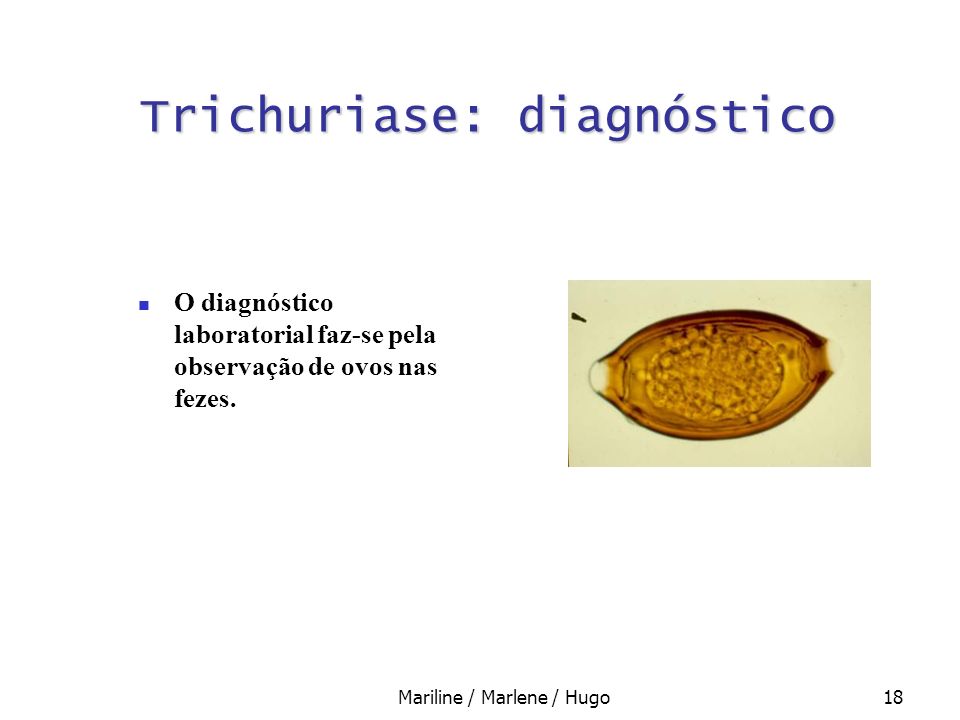 Trichuriase: diagnóstico