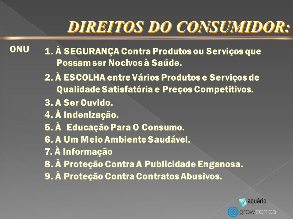DIREITOS DO CONSUMIDOR: