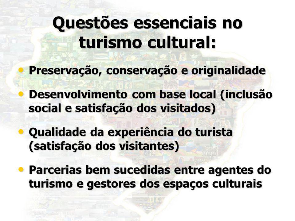 Questões essenciais no turismo cultural: