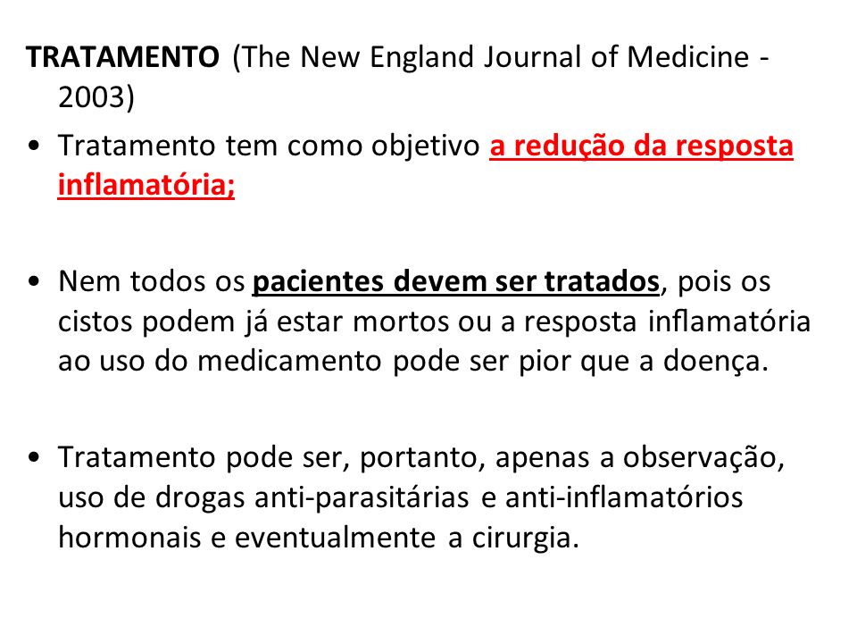 TRATAMENTO (The New England Journal of Medicine )