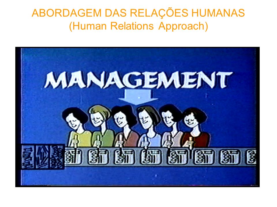 ABORDAGEM DAS RELAÇÕES HUMANAS (Human Relations Approach)
