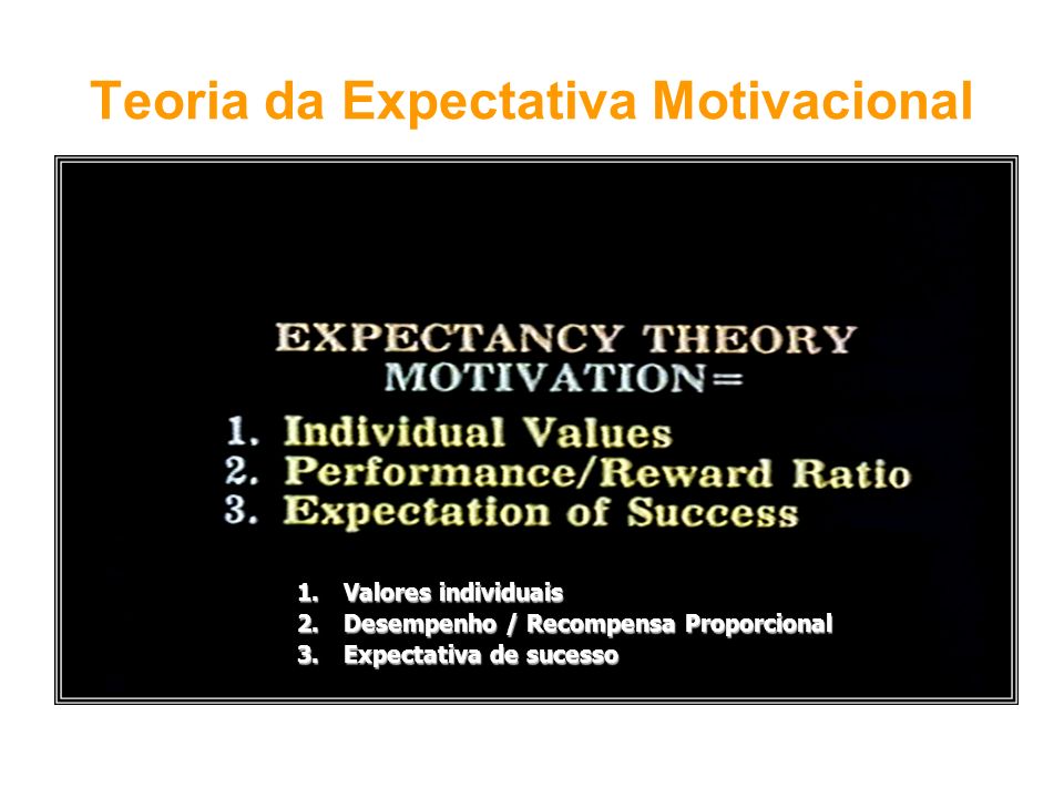 Teoria da Expectativa Motivacional