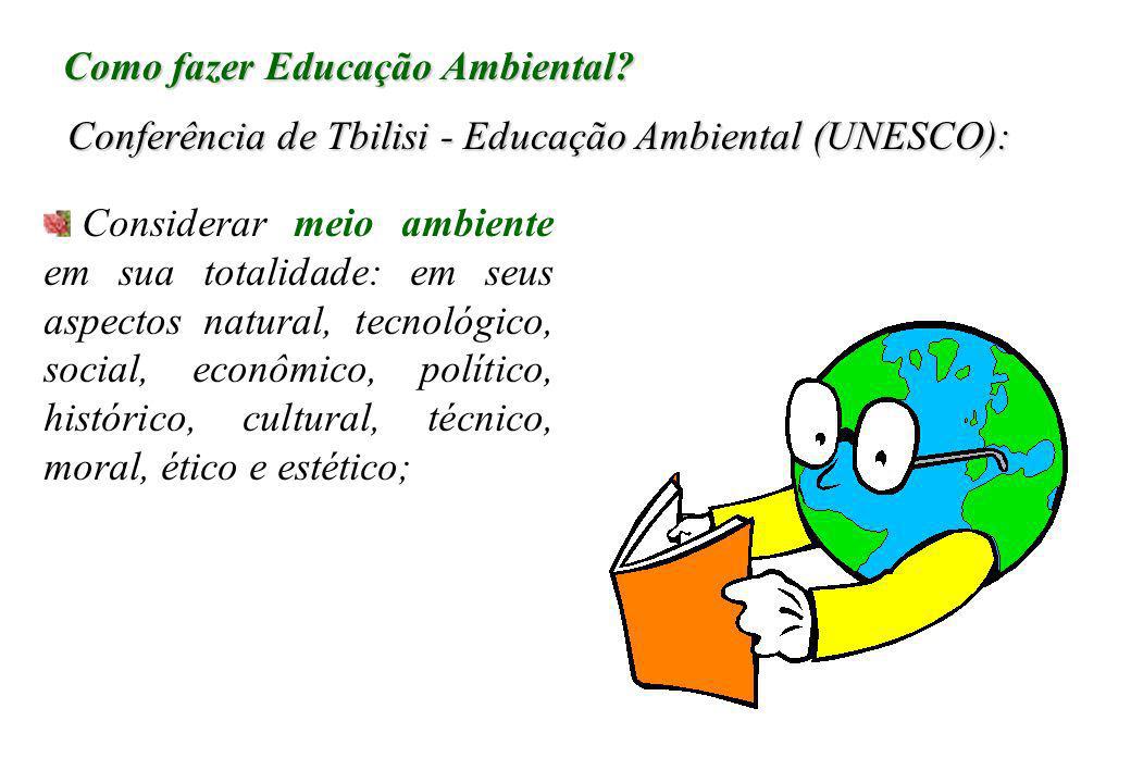 Conferência de Tbilisi - Educação Ambiental (UNESCO):