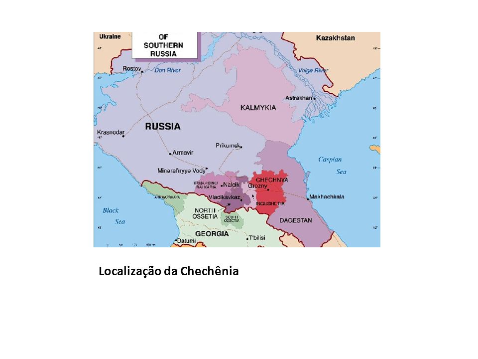 Localização da Chechênia