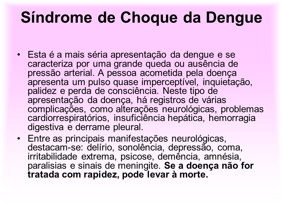 Síndrome de Choque da Dengue
