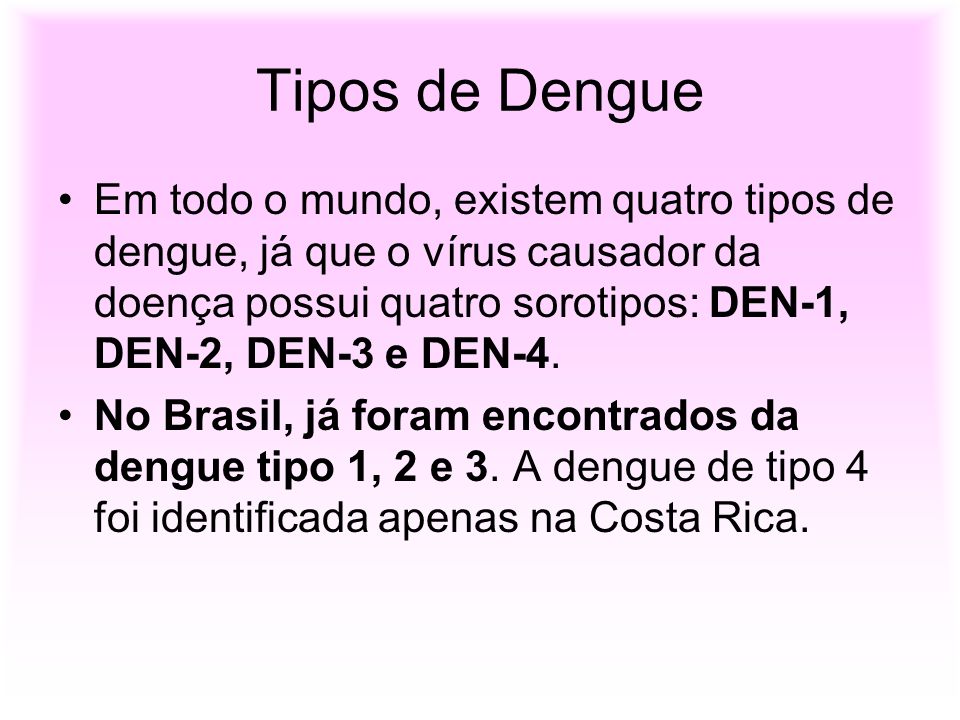 Tipos de Dengue