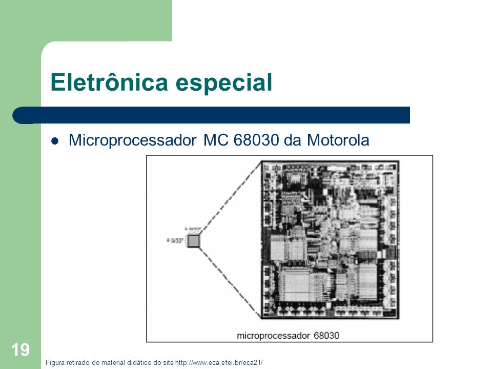 Eletrônica especial Microprocessador MC da Motorola