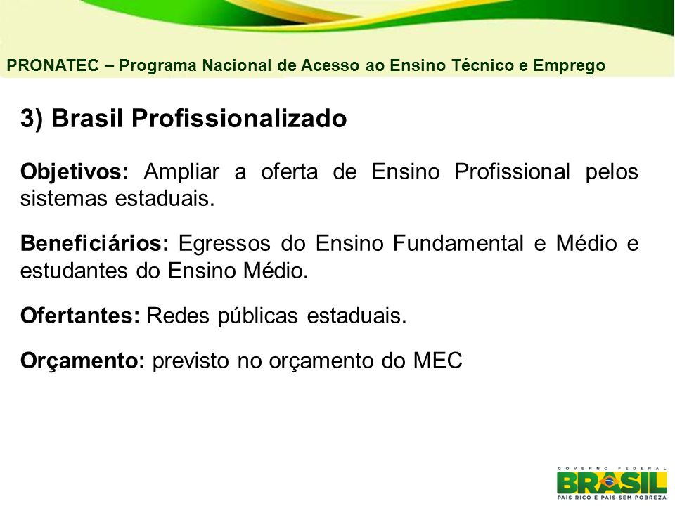 3) Brasil Profissionalizado