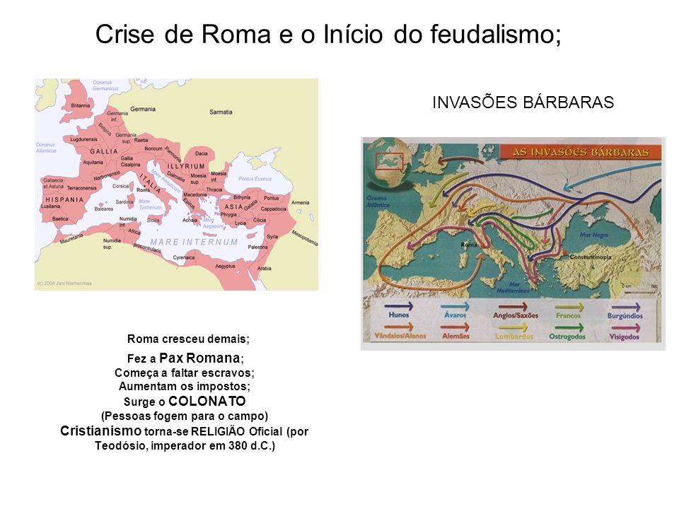 Crise de Roma e o Início do feudalismo;