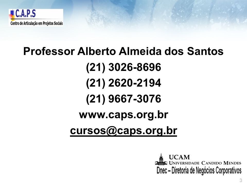 Professor Alberto Almeida dos Santos