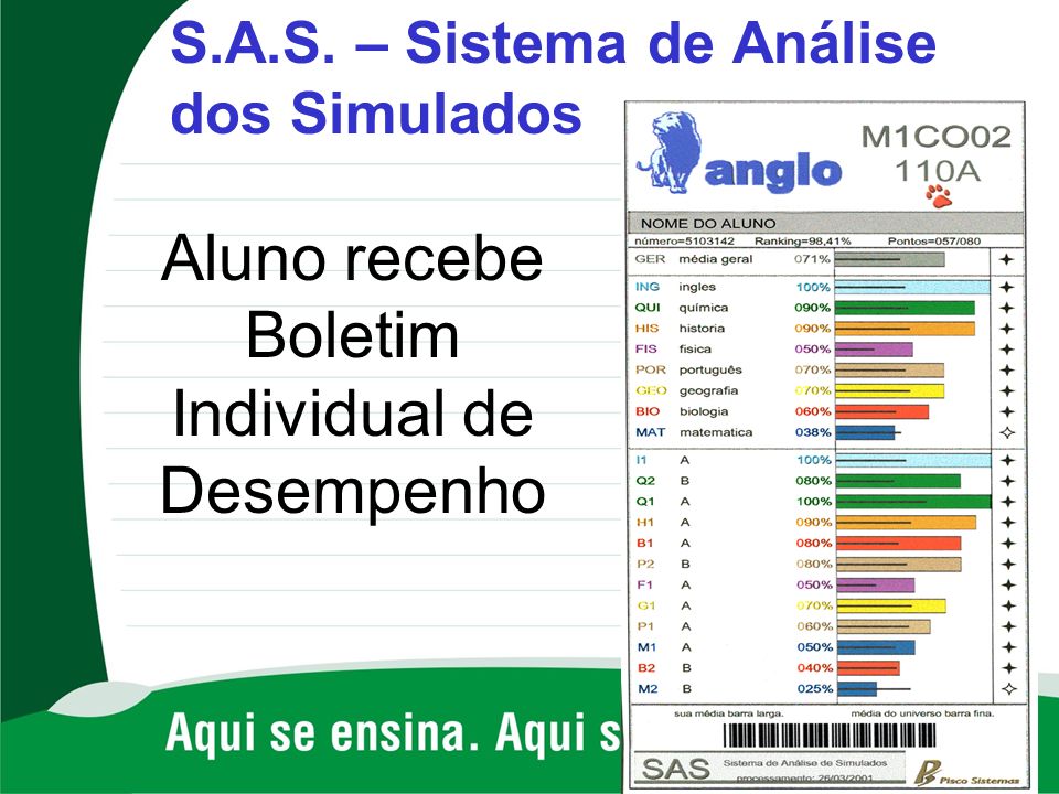 S.A.S. – Sistema de Análise dos Simulados