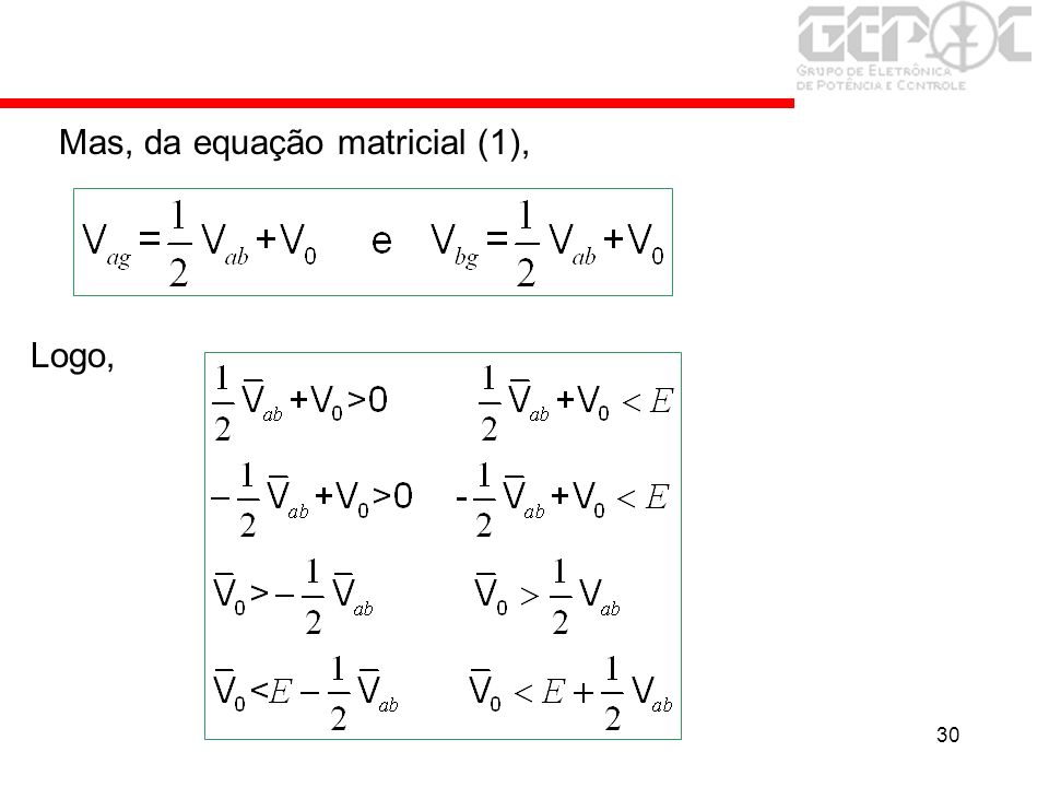 Mas, da equação matricial (1),