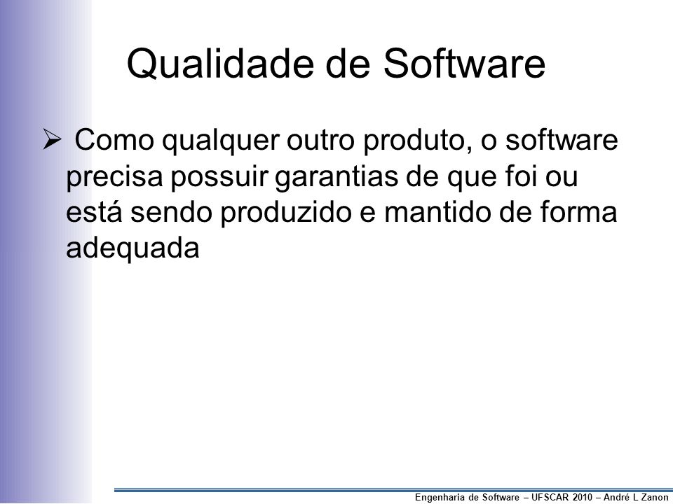 Qualidade de Software