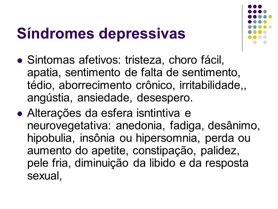 Síndromes depressivas