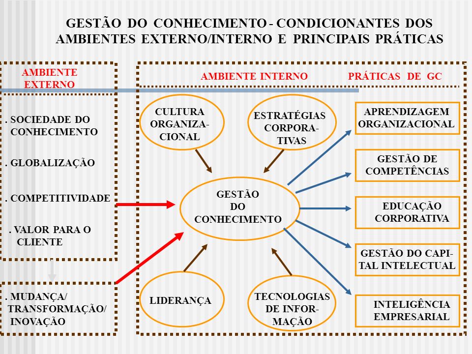 GESTÃO DO CONHECIMENTO - CONDICIONANTES DOS