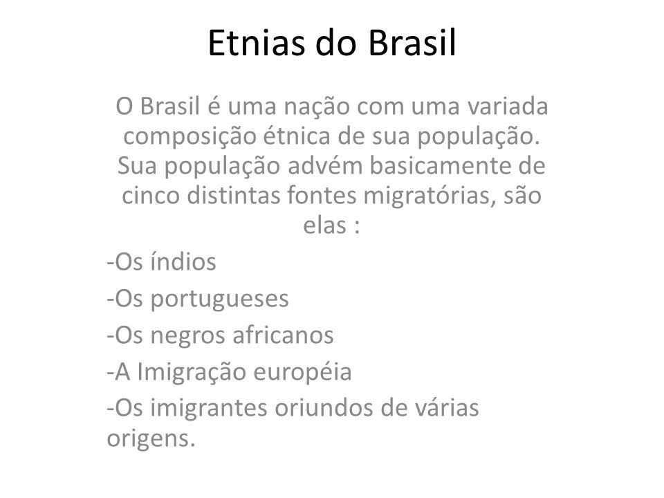 Etnias do Brasil